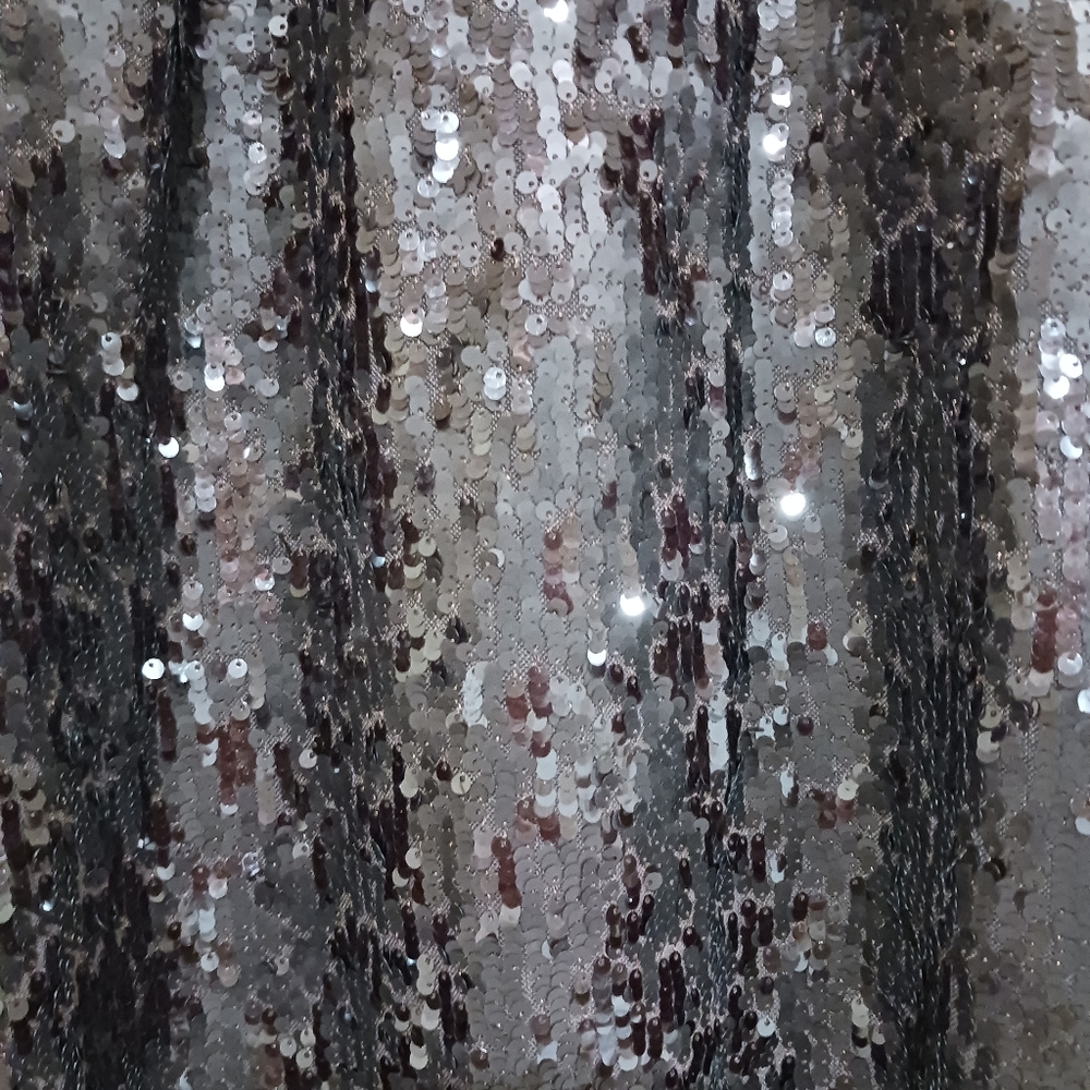 ZARA Sequin Limited Edition Chocolate Brown Mini Dress - Picture 8 of 11